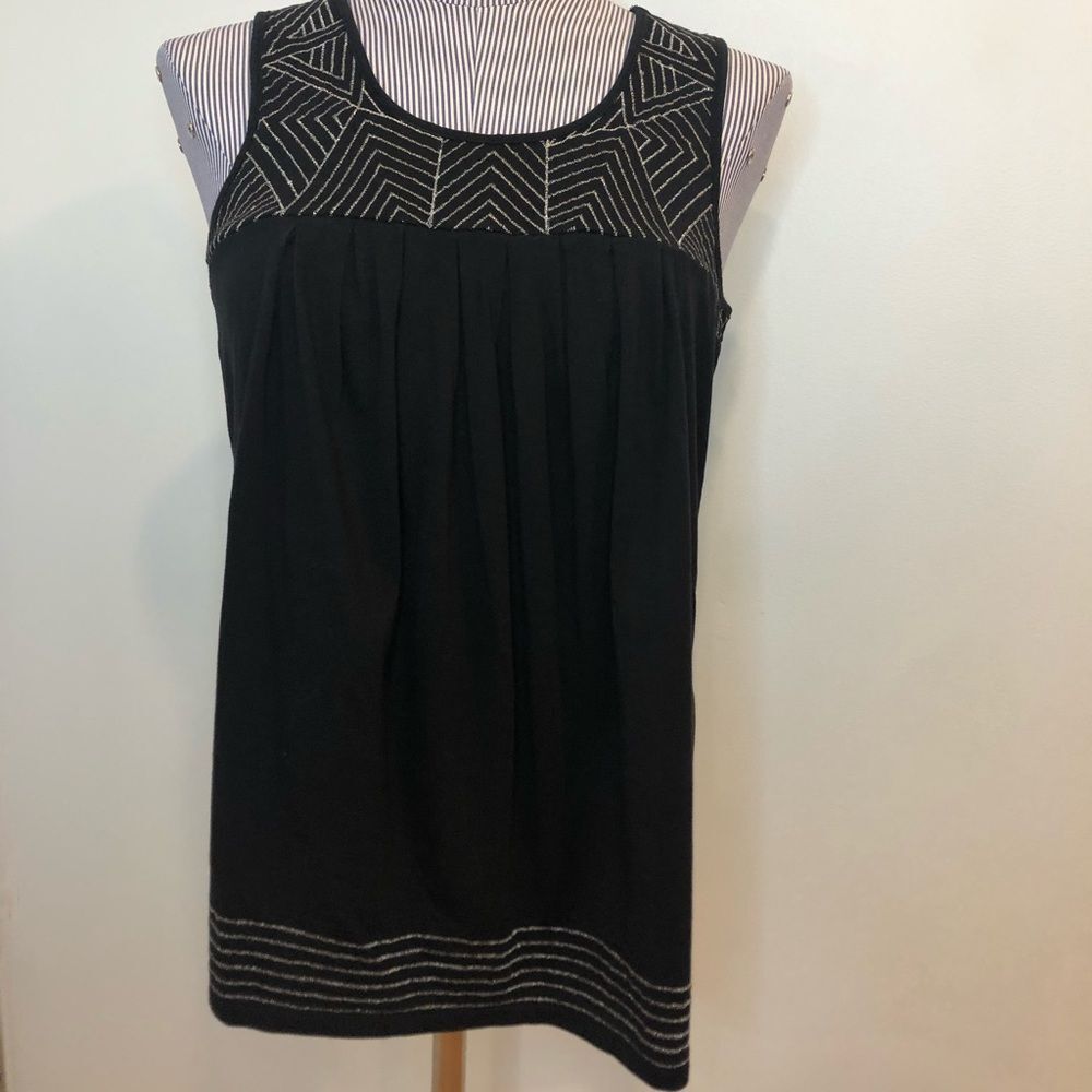 A New Approach (A.N.A.) black embellished tank top Size Medium